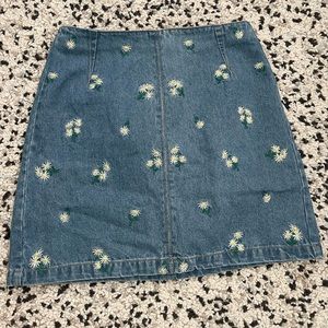 sunflower denim skirt